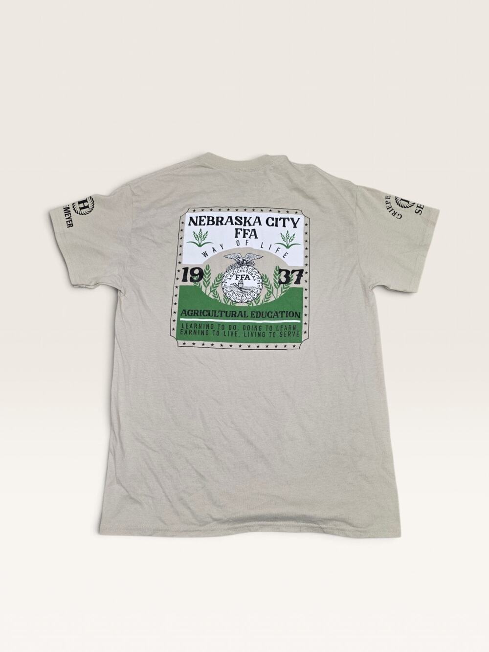 Gildan Nebraska City FFA T-Shirt Medium Gray Ag Education Vintage Style Tee